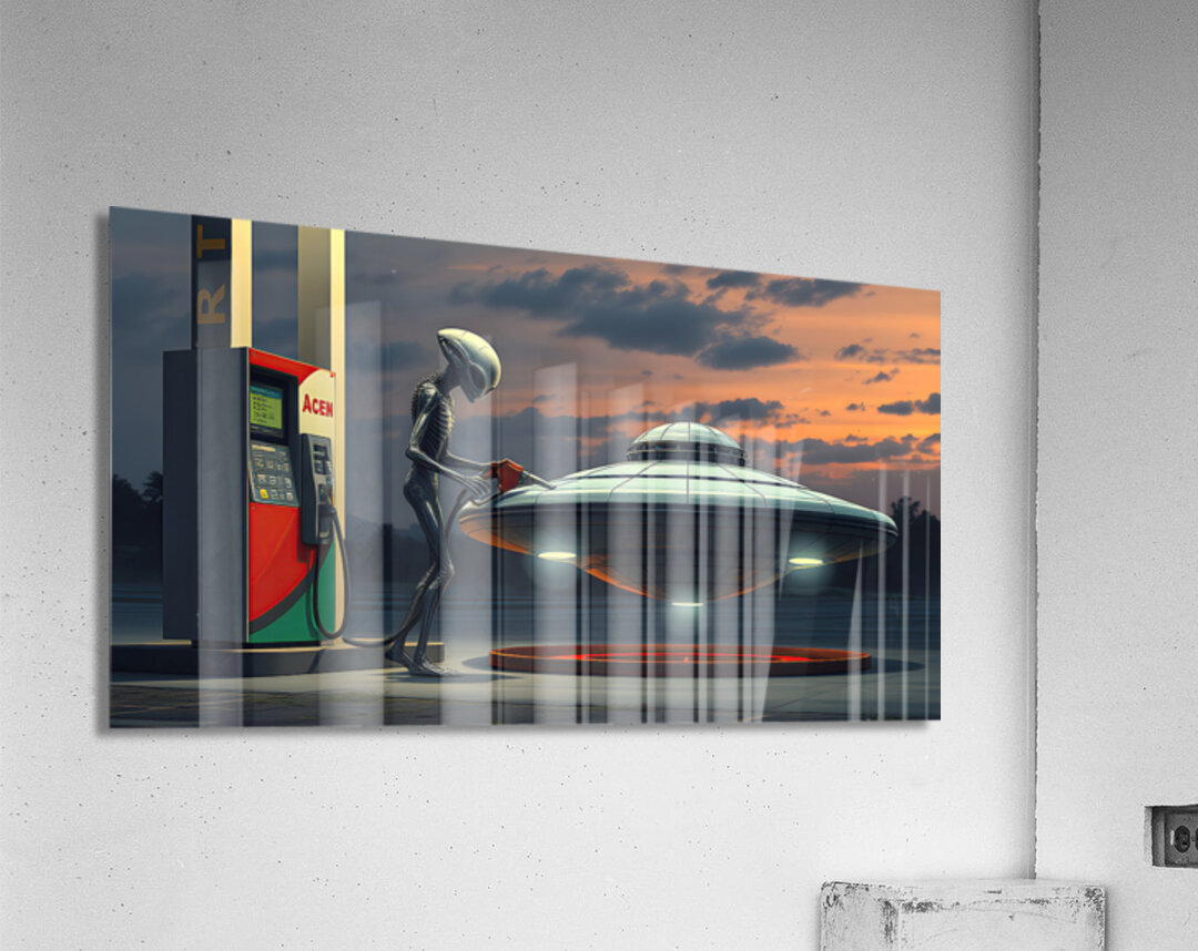 Alien at the Gas Station Acrylic Print