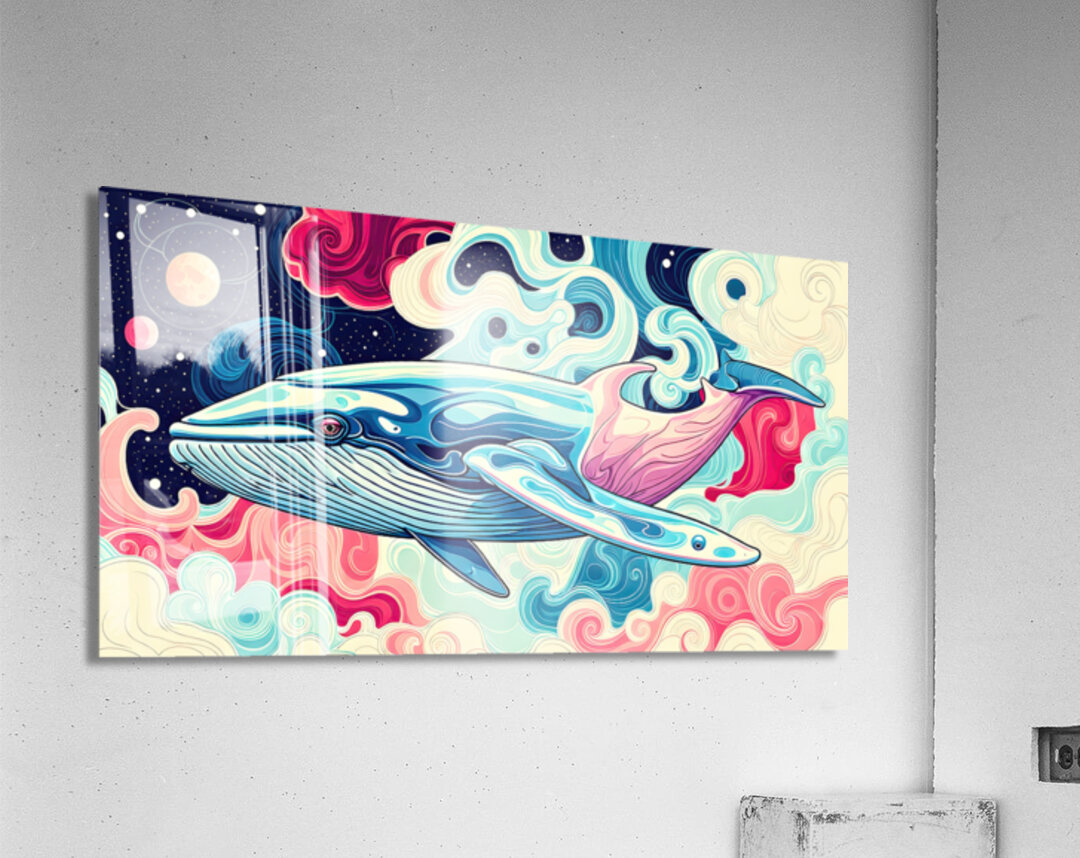 Whale Swimming In Outer Space Acrylic Print