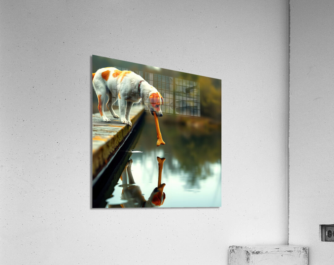 Greedy Dog Acrylic Print