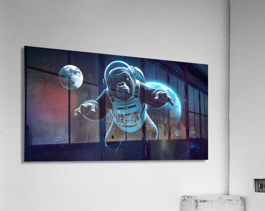 Gorilla floating In Space Acrylic Print