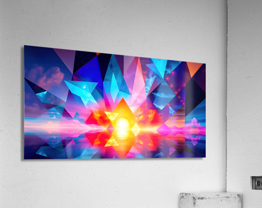 Prismatic Fire Burst Acrylic Print