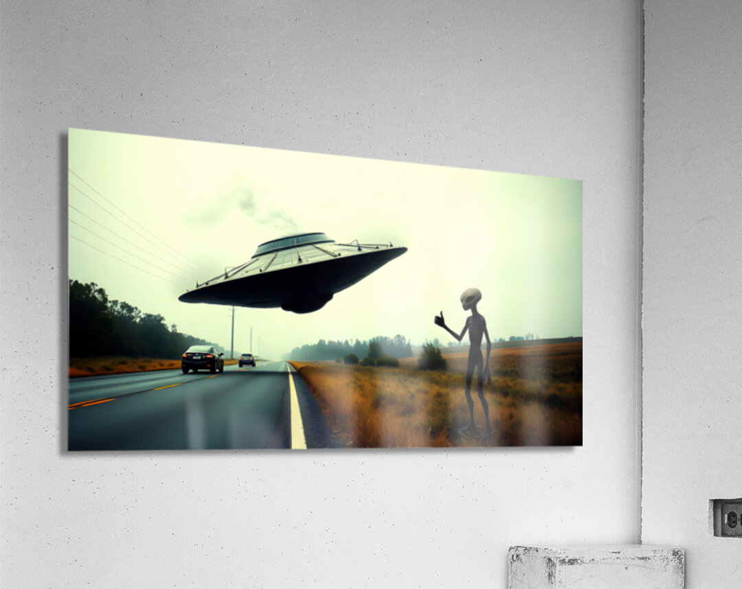 Hitchhiking Alien Acrylic Print