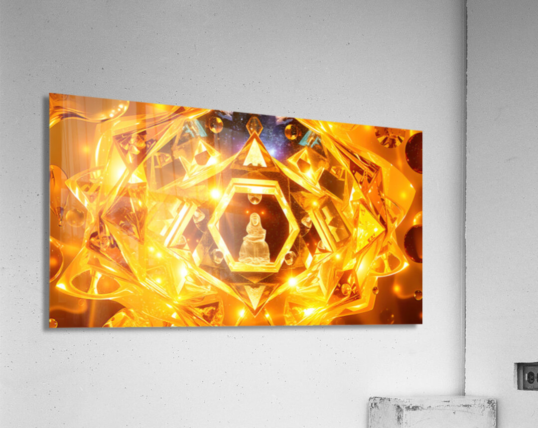 Golden Crystal Goddess Acrylic Print