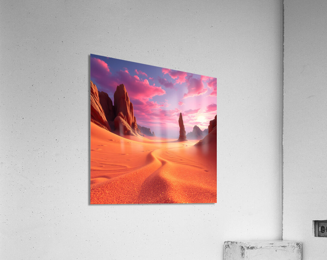 Golden Desert Tranquility Acrylic Print