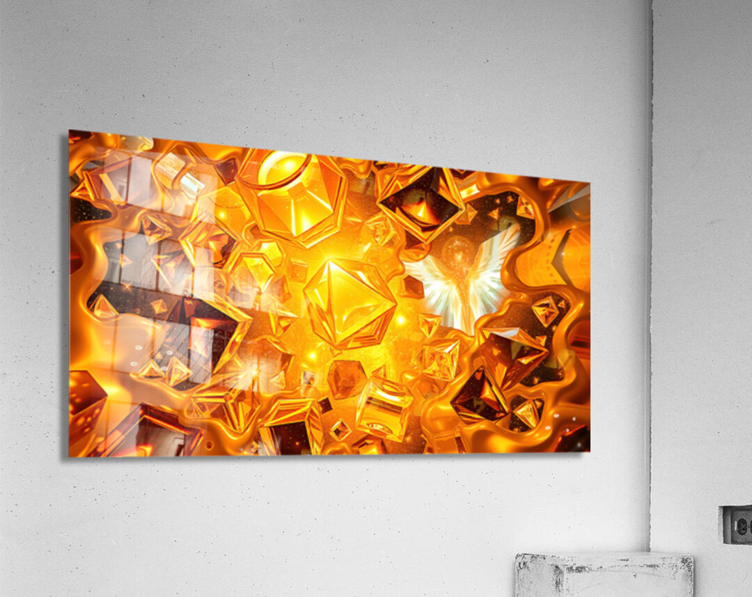 Golden Angel Acrylic Print