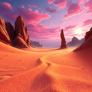 Golden Desert Tranquility