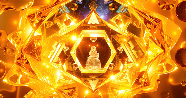 Golden Crystal Goddess Print