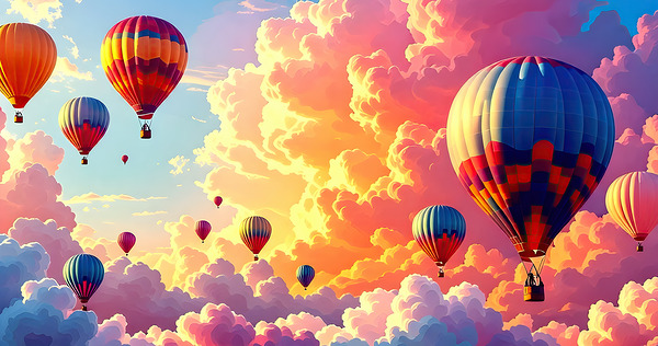 Air Ballon Fantasy Print
