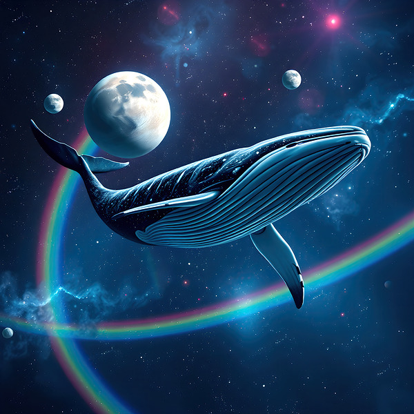 Space Whale Print