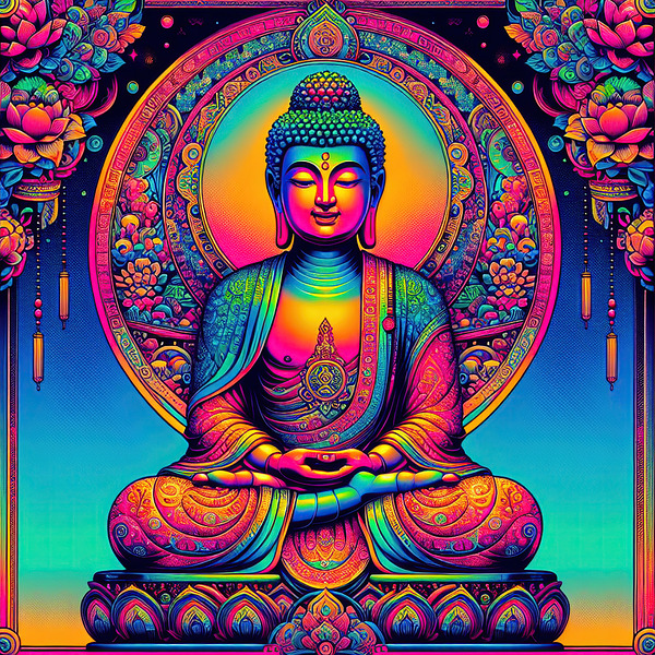 Buddha Meditating Print