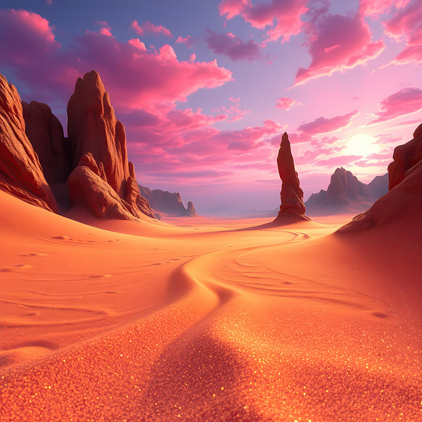 Golden Desert Tranquility Print