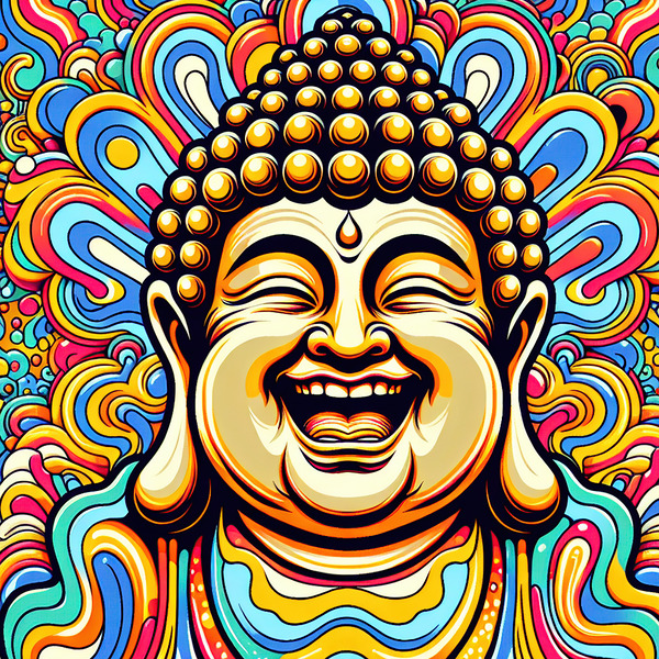 Laughing Buddha Print
