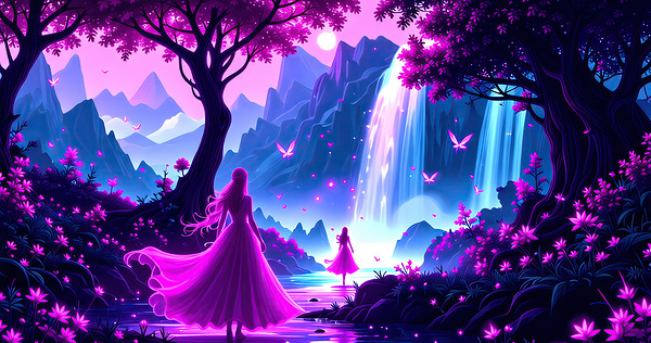 Elven Enchanted Forest Print