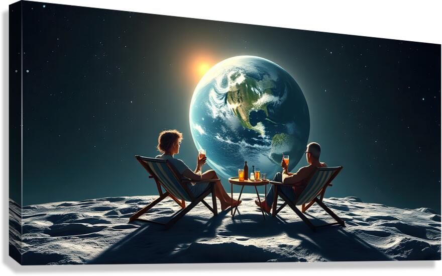 Drinks On The Moon Canvas Print