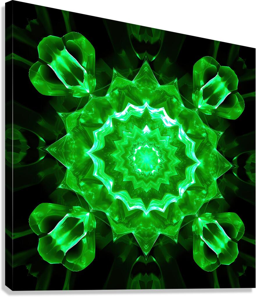 Emerald Flower Canvas Print