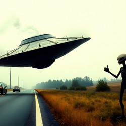Hitchhiking Alien