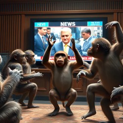 Monkeys Watching The News