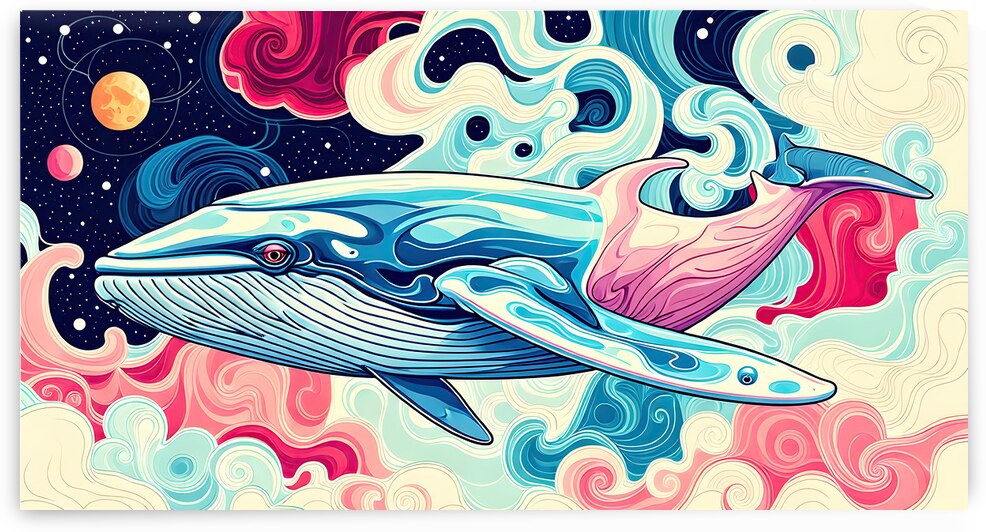 Whale Swimming In Outer Space by Adam Holms