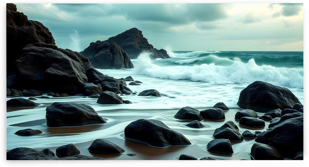 Coastal Shore Rocks N Waves by Adam Holms