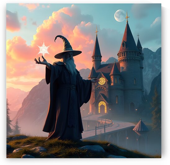 Wizard Casting Spell by Adam Holms