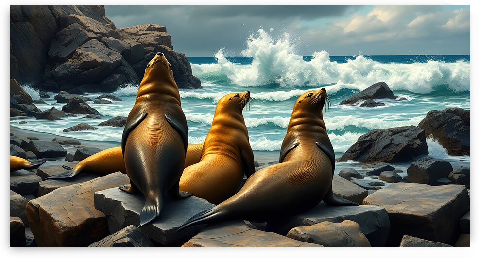 Sealio On His Back With Friends by Adam Holms