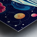 Whale Swimming In Outer Space Metal print