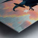 Wizard Casting Spell Metal print