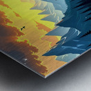 Majestic Mountain Ethereal Fantasy Elves Metal print