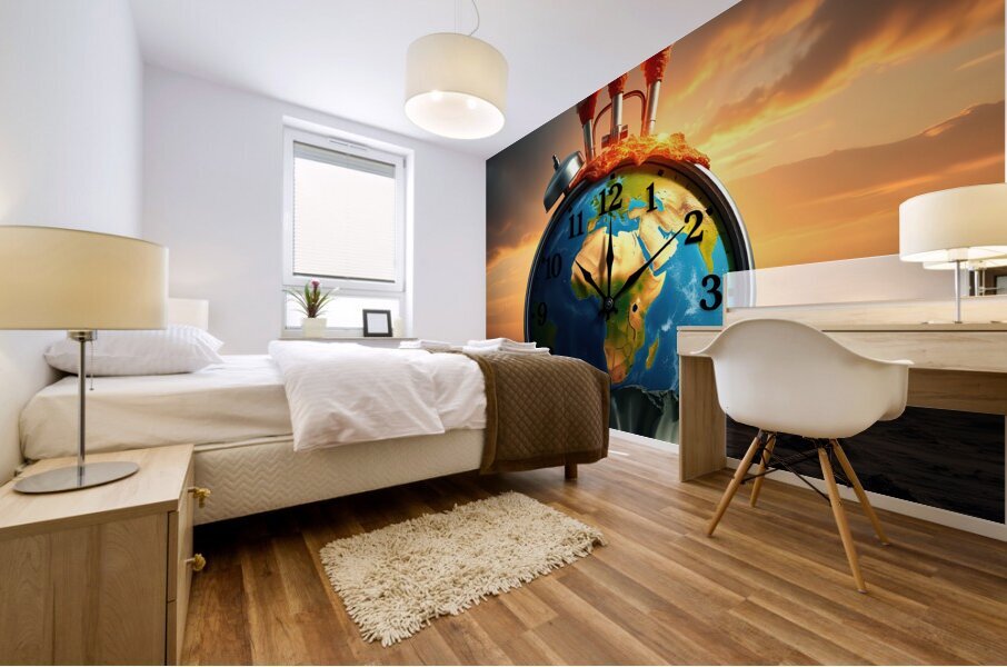 Earth s Time Melting Away Mural print