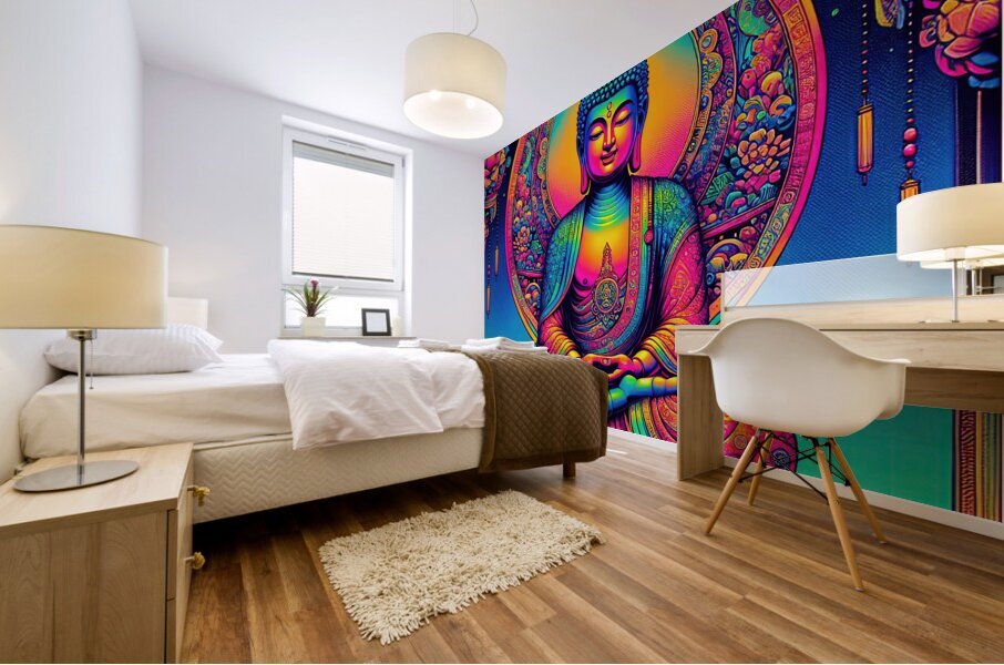 Buddha Meditating Mural print
