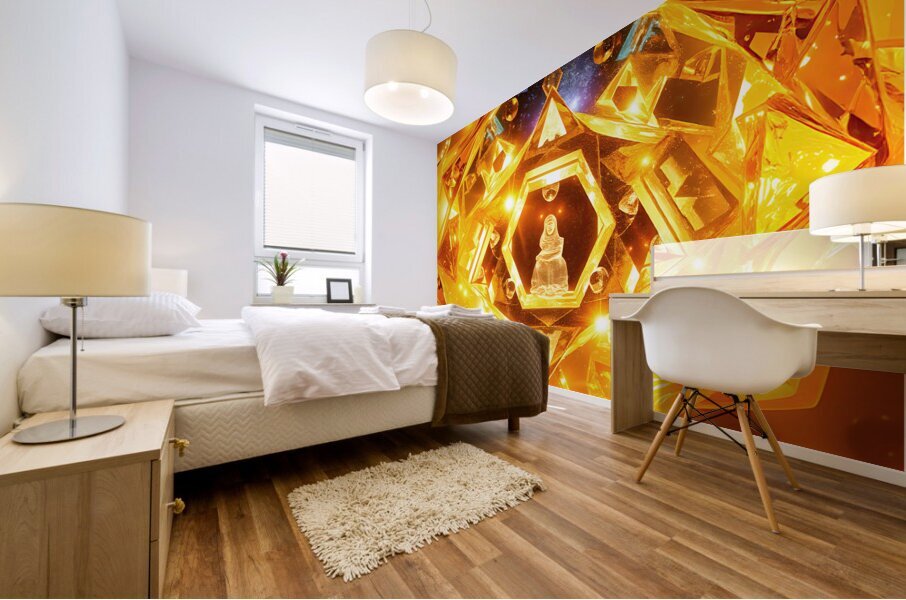 Golden Crystal Goddess Mural print