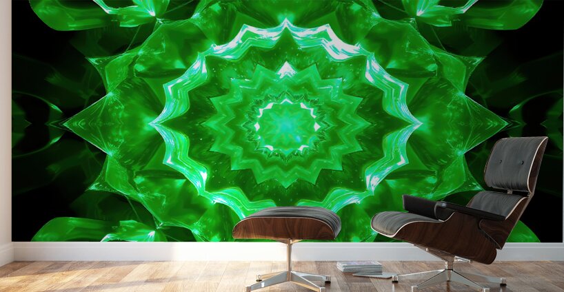 Emerald Flower Wall Murals