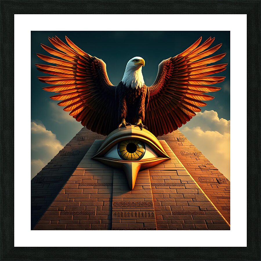 Pyramid Bald Eagle Picture Frame print