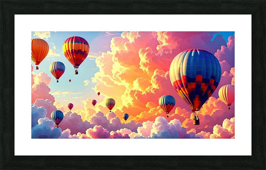 Air Ballon Fantasy Picture Frame print