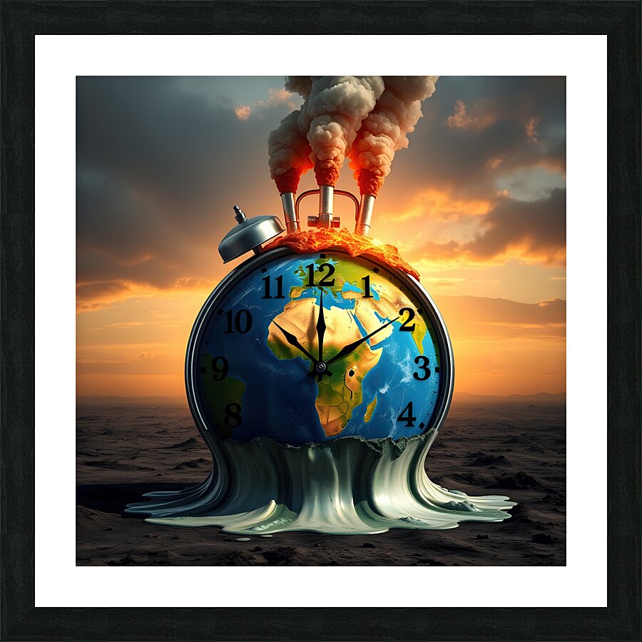 Earth s Time Melting Away Picture Frame print