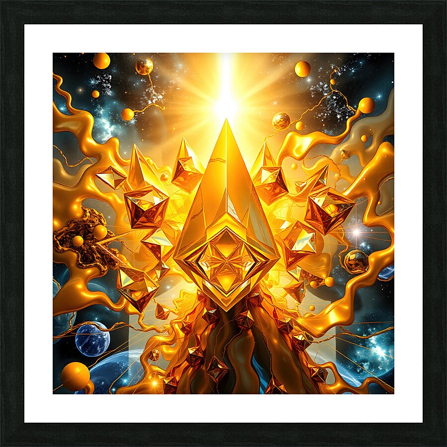 Golden Entity Picture Frame print