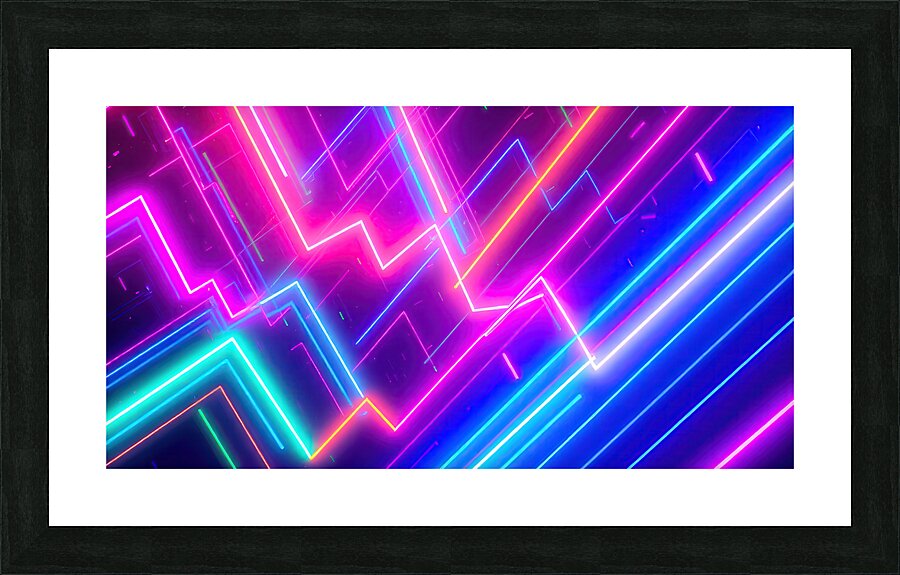 Neon Perplexity Picture Frame print