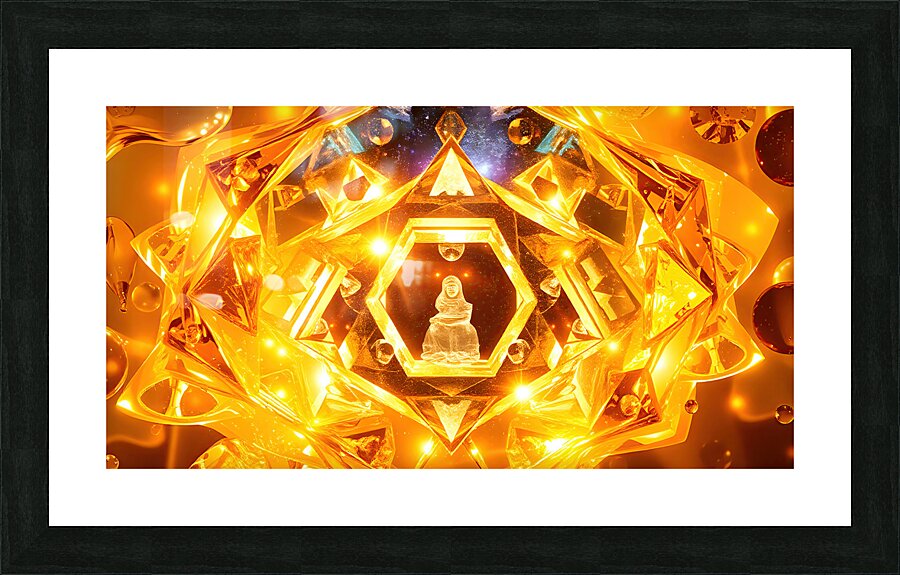 Golden Crystal Goddess Picture Frame print