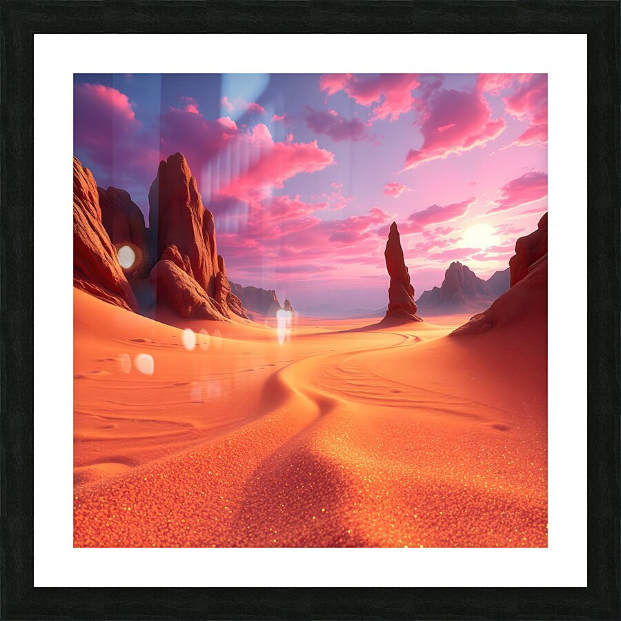 Golden Desert Tranquility Picture Frame print