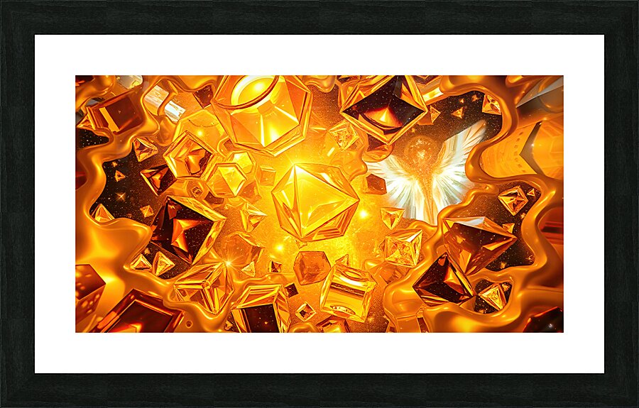 Golden Angel Picture Frame print