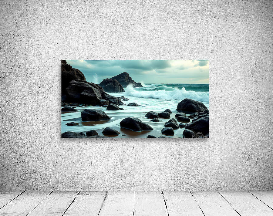 Coastal Shore Rocks N Waves Wall Preview