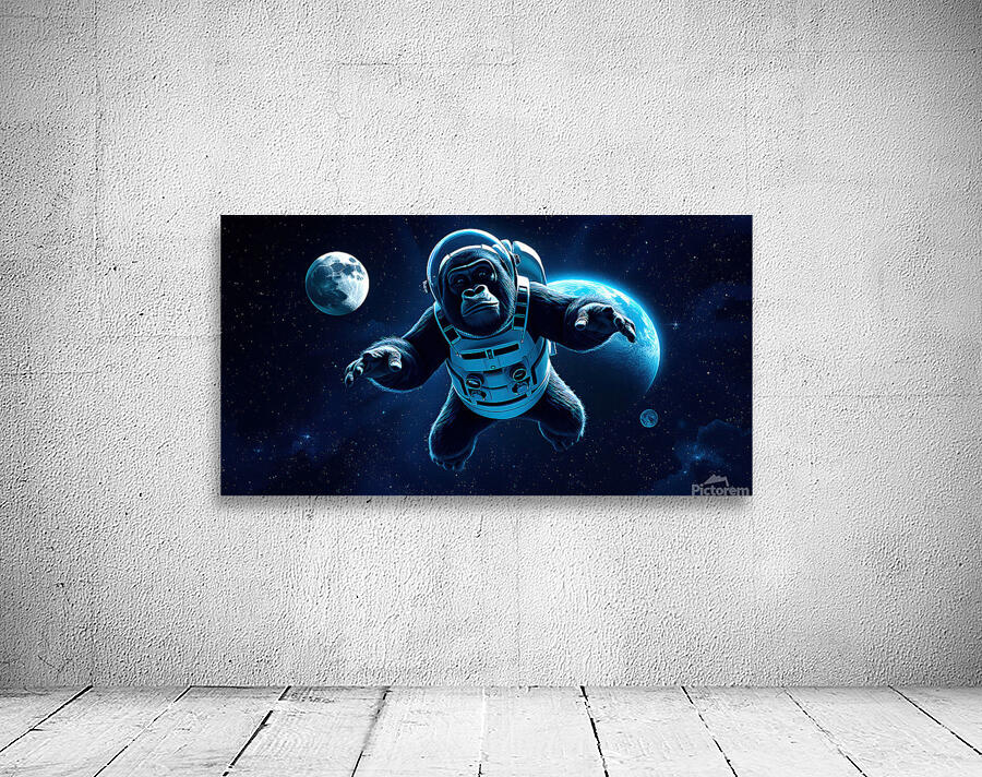 Gorilla floating In Space Wall Preview