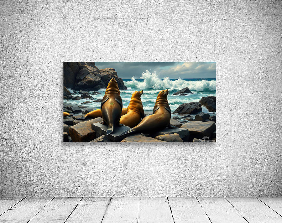 Sealio On His Back With Friends Wall Preview