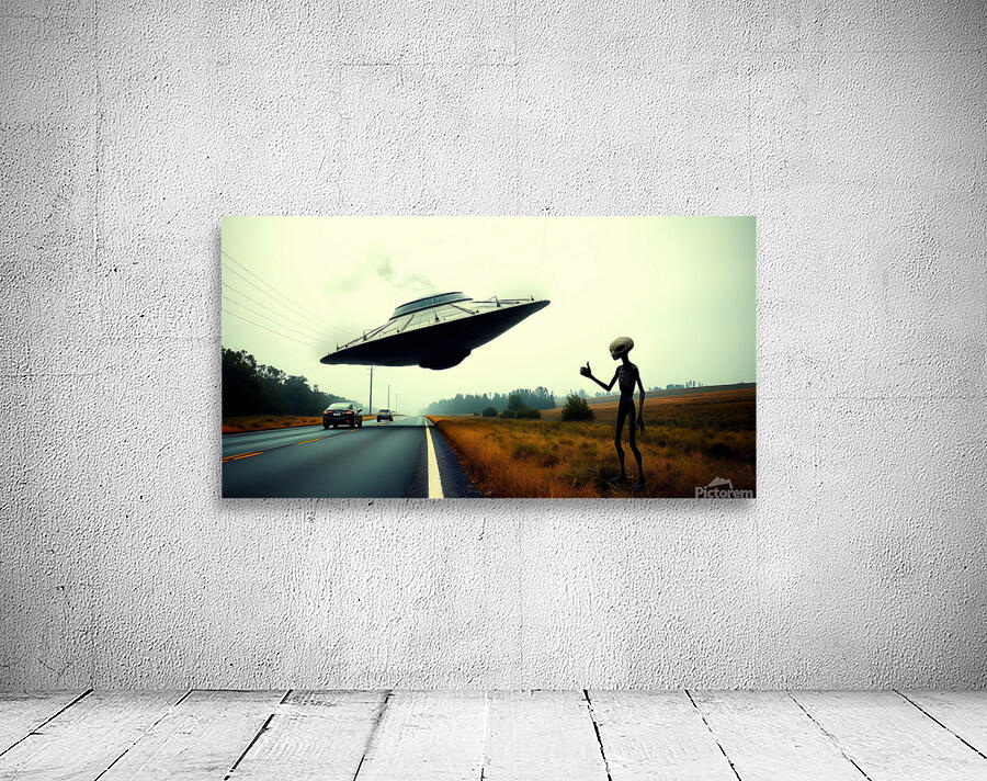 Hitchhiking Alien Wall Preview