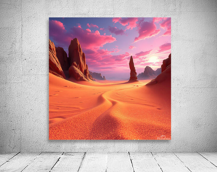 Golden Desert Tranquility Wall Preview