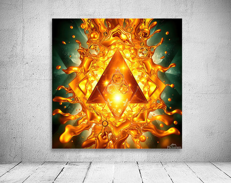 Golden Emerald Triangle Wall Preview