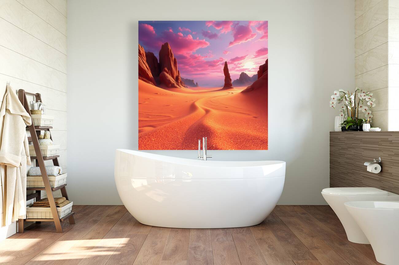 Golden Desert Tranquility Reproduction