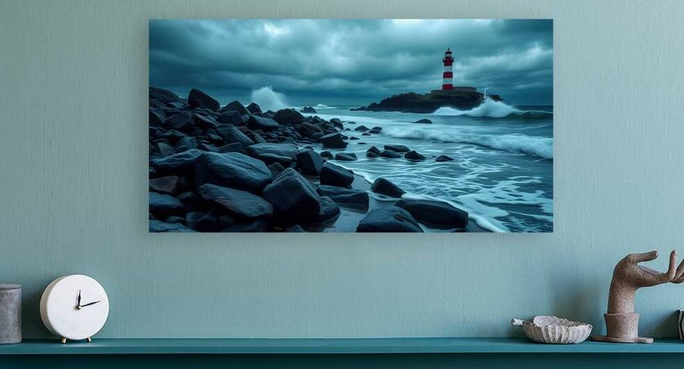 Lighthouse Coastal Cloudy Day by Adam Holms