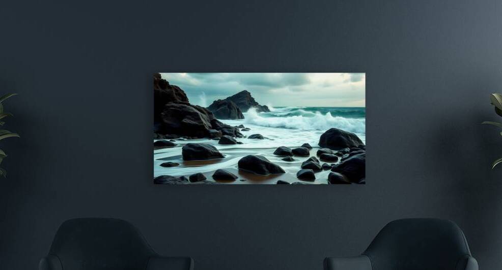 Coastal Shore Rocks N Waves by Adam Holms