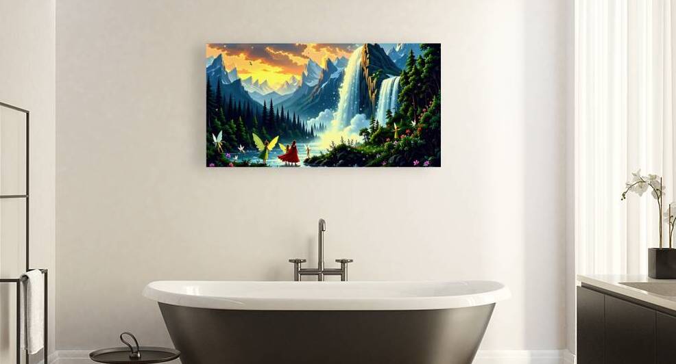 Majestic Mountain Ethereal Fantasy Elves by Adam Holms